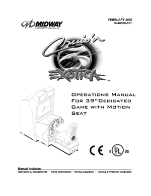 Page 1                                    FEBRUARY 2000
16-40076-101
™
Manual Includes
Operation & Adjustments  •  Parts Information   Wiring Diagrams    Testing & Problem Diagnosis
	
	


	

           
 