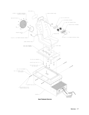 Page 61Service - 17
Seat Pedestal Service 