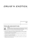 Page 103	

70
70

	


	

CAUTION
This Video Game Machine (VGM) uses complex electronic components that are very sensitive to
static electricity. Observe the following precautions before handling electronic assemblies.
Failure to do so may void your warranty and could damage electronic assemblies.
♦  Before servicing electronics, turn off AC power to the VGM. Wait for capacitors to discharge.
♦  Before touching or handling electronic assemblies, discharge static electricity...