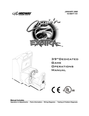 Page 1                                      JANUARY 2000
16-40077-101
™
Manual Includes
Operation & Adjustments  •  Parts Information   Wiring Diagrams    Testing & Problem Diagnosis
	

	

	

		
       
 