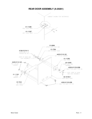 Page 42Skins GameParts - 5
REAR DOOR ASSEMBLY (A-20281)
01-11291
03-7602 