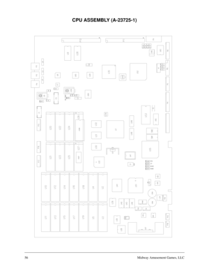 Page 5556Midway Amusement Games, LLC
CPU ASSEMBLY (A-23725-1) 