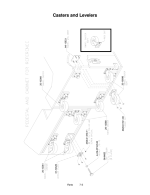 Page 101Parts          7-5
Casters and Levelers 