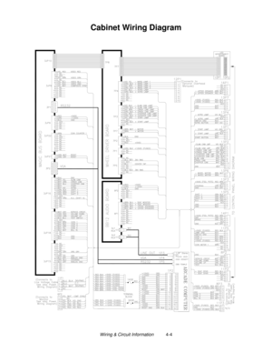 Page 64Wiring & Circuit Information          4-4
Cabinet Wiring Diagram 