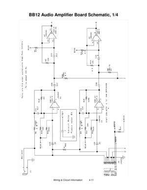 Page 71Wiring & Circuit Information          4-11
BB12 Audio Amplifier Board Schematic, 1/4 