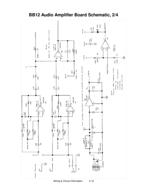 Page 72Wiring & Circuit Information          4-12
BB12 Audio Amplifier Board Schematic, 2/4 