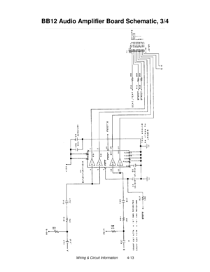 Page 73Wiring & Circuit Information          4-13
BB12 Audio Amplifier Board Schematic, 3/4 