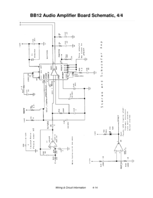 Page 74Wiring & Circuit Information          4-14
BB12 Audio Amplifier Board Schematic, 4/4 