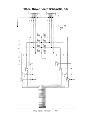 Page 84Wiring & Circuit Information          4-24
Wheel Driver Board Schematic, 6/8 