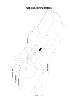 Page 100Parts          7-4
Cabinet Joining Details
4700-00033-00B
4701-00005-00
4320-01124-16
04-10112
4020-01100-20 