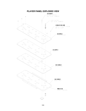 Page 945-8
PLAYER PANEL EXPLODED VIEW
RM-41-02 03-9796.1
04-12402.104-12403.1
4108-01193-10B
A-21939-1
31-3478.1 