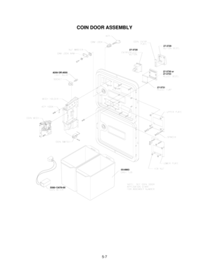 Page 905-7
COIN DOOR ASSEMBLY
5580-13476-00
#259 OR #555
03-8863
27-3725
27-3729
27-373127-3733 27-3730 or 