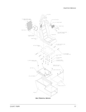 Page 63C.A.R.T. FURY17
CHAPTER 3 SERVICE
SEAT PEDESTAL SERVICE 