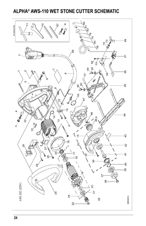 Page 2424
ALPHA® AWS-110 WET STONE CUTTER SCHEMATIC
AWS-110 / AWS-220   