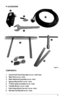 Page 77
 ACCESSORIES
COMPONENTS: 
1. Ground Fault Circuit Interrupter (Part No. 133289/133292)
2. Water Valve (Part No. 133362)
3. Water Attachment Assembly (Part No. 133287)
4. Spanner Wrench M 22  (Part No. 133097)
5. TT Ruler Guide (reversible) (Part No. 133266)
6. T-Handle Wrench  (Part No. 133098)
7. Extra Carbon Brush (2 pc set)  (Part No. 133033)
8. Self-stick Felt Strip Set (Part No. 133369)






Figure-2   