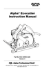 Page 1Part No: ECC-125/ECC-225
Version 5
Alpha® Ecocutter
Instruction Manual
MANUAL
103 Bauer Drive, Oakland, NJ 07436 • 800-648-7229 • Fax: 800-286-0114
www.alpha-tools.com 