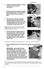 Page 66
2. Check if the red scale indicator (9) is facing 
towards the roller housing (5).  
(See Figure 2)
 
 
Set the distance of score required by sliding 
the cutting head holder (7), the red indicator 
defines the width of score on the scale 
bar(4). 
3.
 
Place the roller of the roller housing (5) 
against the edge of the tile and put the 
cutting head (8) onto the tile to be cut. Grab 
the rubber handle (13) to have a safe and 
comfortable cut. (See Figure-3 and 4)
Note:  (a) Loosen the reservoir cap...