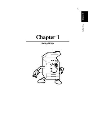 Page 20Safety Notes
Chapter 1
1-1
Chapter 1
Safety Notes
Downloaded From ManualsPrinter.com Manuals 