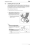 Page 85Installing printer options7
7-3
7.2 Installing the face-up tray 
The printer is fitted with a tray for face-down output. A tray for face-up out-
put is available as an option. This tray is especially useful for thick paper, 
envelopes, labels, and transparencies because the path through the print-
er is straighter. The face-up tray can hold up to 20 sheets.
Before installing the face-up tray:
1Remove the face-up output tray from its carton.
2Attach the face-up output tray by in-
serting the pins into the...