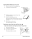 Page 60Clearing Media Jams 60
Clearing Misfeed (Multipurpose Tray) Jams
1Remove the media from in the multipurpose tray.
2Carefully remove the jammed media.
3Shuffle the media that was removed in step 1 and 
even up the front edges.
4Reinsert the media printing face down.
Make sure the media is lying flat and doesn’t exceed the 
media limit mark. Check to see if the media width guides 
are correct.
5Open the front cover, then close it.
The media jam display is cancelled.
Clearing Inner Jams, Outer Jams, and...