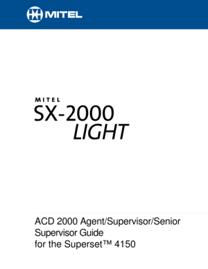Page 1ACD 2000 Agent/Supervisor/Senior  