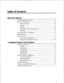 Page 2Table of Contents 
About This Manual 
Who Should Read This Manual ...................................................................... vii 
How to Use This Manual ............................................................................... vii 
Reference Chapters ...................................................................................... vii 
Task Lists .................................................................................................... vii 
Procedures ......