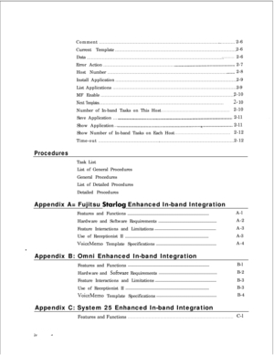 Page 200Comment. . . . . . . . . . . . . . . . . . . . . . . . . . . . . . . . . . . . . . . . . . . . . . . . . . . . . . . . . . . . . . . . . . . . . . . . . . . . . . . . . . . . . . . . . v . . . . . . . . . . .2-6
Current Template
. . . . . . . . . . . . . . . . . . . . . . . . . . . . . . . . . . . . . . . . . . . . . . . . . . . . . . . . . . . . . . . . . . . . . . . . . . . . . . . . . . . . . . . . .2-6
Data
. . . . . . . . . . . . . . . . . . . . . . . . . . . . . . . . . . . . . . . . . . . . . . ....