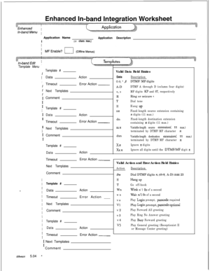 Page 2921  Application Name
IApplication Description(10 chars max.)
Template Menu i
I
I
II
I
I
I
I
I
II
I
I
I
II
I
Template #Data
Timeout
Next TemplatesComment
ActionError Action 
~
Template #
DataTimeout
Next TemplatesComment
ActionError Action 
-
Template #
DataTimeout
Next TemplatesComment
ActionError Action 
~
Template #Data
Timeout
Next TemplatesComment
ActionError Action ___
Template #
DataTimeout
ActionError Action 
~I Next Templates
I
1  Comment
ElBwksht 5.04 3Valid Data Field Entries
DataDescription...