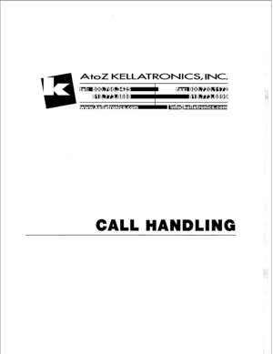 Page 11CALL HANDLING  