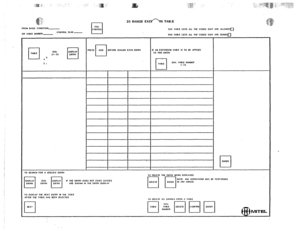 Page 132FROM BASIC CONOlllON~ 1011 
CONTHOI TINS IABlE LlSlS All IIIE CODES IHAl ARE ALLOWED 
OR IAltlE NUMBER- CONlROL PLAN - 
WIS IABlE LISIS All ItlE CODES IllAl At7E OENtEa  :.+, 
@I .,Z.. 
.z 
q 
20 RANGE EXCk’-9N TABLE 
- 
DlA, 
I l-33 
b 
L H F”ESS m BEFORE DlAttNG EACH ENTAY IF AN EXPANSION IAttLE IS IO BE AFPIIED 
TO THIS ENlflY 
I 1 DIAL IABLE NUMBER 
l-73 
10 SEARCH FOR A St’EClflC ENIRY 
TO DELElE WE ENIIIY BEING OfSPlAYED 
IF THE ENIRY DOES NO1 EXlSl DASIIES. NOIE ANY OPERAIIONS MAY BE PERFORMED...