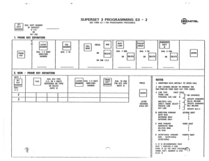 Page 202SET 
cl 
EQPT DIAL EOPT NUMBER 
NUMBER OF SUPEASET 
g-112 
OR 
161-256 
1. PRIME KEY DEFINITION 
SUPERSET 3 PROGRAMMING’53 - 2 (SEE FORM S3- 1 FOR PROGRAMMING PROCEDURES) 
I I 
I 
I I ;‘I w 1 m 1 n PRESS 1 Am 1 1 1 
I I I 
rl 
PRIME DIAL 1-4 DIGIT DIAL l-16 
KEY 01 RECTORY OR 
h IUMBER 
OR COR 1,2,3 DIAL l-200 
DIAL l-30 
OR [iikj OR Fi 
2. NON - 
PRIME KEY DEFINITION 
DIAL 
(NOTE 21 
2-3 LISTED DIAL 1-4 DIGIT q NUMBER DIRECTORY 
NUMBER DIAL lo-256 
FOR DTS TYPE 
(NOTE 3) PRESS 
I E! DEFINING 
EACH KEY...