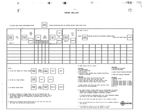 Page 71,T--l 
TRUNK GRucrPS 
10 ENIER IRUNK GROUP PAOCRAMMING PRESS 
L I RUNK cl CROUP IIRUNK lNFORMAllON MUSI BE ENIEREO BEFORE IAltNK GROUP OAIAI 
I I SEE NOIE 4 AND 0 
DIAL 
CODE 
cl ADO DIAL 
fiy, 3: pi-q i j-zr ;5, Ny$-fq IFi p, PREsS piiq BEFORE DIALING EACH EOUIPMENr NUM(BEA EhrRY 
AFrER LASr ENrRV PHESS 
c ENIEA 
6. lllUNK GIIOUP IYPE IS 4 OIGIIS 
NOIES 
pq ;;;z; pq m pq  I. 10 SEE rHE TRUNKS IN A IHUNK GROUP 
m Fl [-I  2. IO SEE ALL 7RUNK GROUPS 
3. 10 OELEIE rRUNK GROU. sr 01cli 
1.~0 MESSAGE REGISIEA...