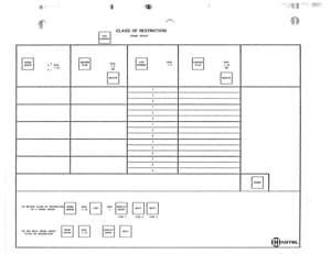 Page 79r-l 
CLASS OF RESTRICTION 
loll 
(I~~IJNK cm~rl 
CONIROI 
IAIINK 
q h ABSORB 
q COR DIAL 
CONIAOI 
DIAL CHOIJP a DIAL PLAN DIAL 
1.2 NllMBER 1-3 
PI AN I.16 
I-12 OR 
t 1 OR q q 
cl DELElE 
I 
2 
3 
I 
2 
3 
I 
2 
3 
I 
q 
ENIER 
IO REVIEW CLASS OF RESIRICIION TRUNK 
OF 4 IAUNK t,lO”P [=I :!‘t: ,=-, “‘I”’ p] ,=, ,=, 
COR I 
con 2 con 3 
MI-I-EL  