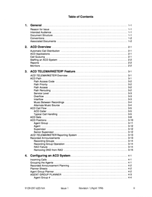 Page 150Table of Contents 
1. General .............................................................. l-1 
Reasonforlssue ........................................................ l-l 
lntendedAudience.......................................................l- 1 
Document Structure ...................................................... l-l 
Conventions............................................................l- 2 
Associated Documents ................................................... l-2 
2....