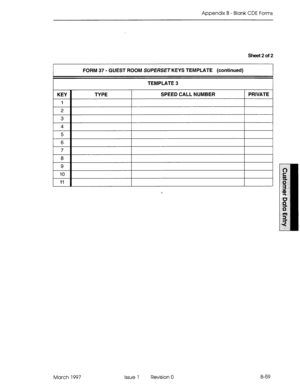 Page 331Appendix B - Blank CDE Forms 
Sheet 2 of 2 
8 
9 
10 
11 
March 1997 
Issue 1 Revision 0 B-59  