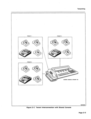 Page 404Tenanting 
TENANT 1 
TENANT 3 
I 
I 
TENANT 2 
SHARED CONSOLE (TENANT 25) 
I 
Figure 2-2 Tenant Interconnection with Shared Console 
Page 2-3  