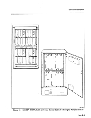 Page 10General Description 
Figure 2-4 SX-200@ DIGITAL PABX Universal Control Cabinet with Digital Peripheral Shelf 
Page 2-5  