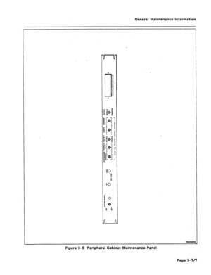 Page 305General Maintenance information 
7984ROEt 
Figure 3-5 Peripheral Cabinet Maintenance Panel 
Page 3-7/T  