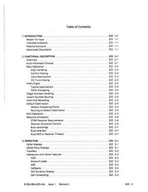 Page 677Table of Contents 
l.lNTRODUCTlON 
............................................... ..62 5 l-l 
Reasonforissue ............................................. ..62 5 l-l 
intended Audience .............................................. 
625 l-l 
Practice Structure .............................................. 
625 l-l 
Associated Documents .......................................... 
625 l-l 
2. FUNCTIONAL DESCRIPTION ....................................... 625 2-l 
Overview...