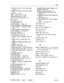 Page 360Index
SUPERSET Set Maid In Room Status Display
(40), 5-I 1
SUPERSET Telephones Loopback Test (26),3-82
TAFAS - Any (I 4), 3-88
TAFAS 
- Local Tenant (15), 3-88Tone Demonstration 
(27), 4-62
UCD 
Login/Logout Code (38), 3-I 14
Feature Number
01 (Account Access), 3-302 (Auto-Answer), 4-2
03 (Call Forwarding - Busy), 4-2504 (Call Forwarding 
- Don’t Answer), 4-25
05 (Call Forwarding - Busy/Don’t Answer),4-25
06 (Call Forwarding -Follow Me), 4-25
07 (Call Forwarding - I’m Here), 4-25
08 (Dial Call Pickup),...