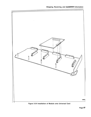 Page 103Shipping, Receiving, and installation Information
Figure 5-24 Installation of Module onto Universal Card
Page 
97 