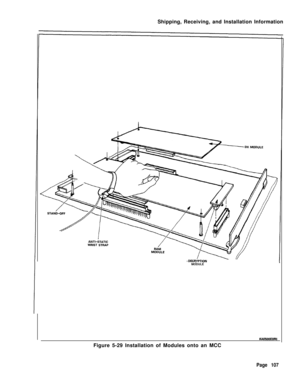 Page 113Shipping, Receiving, and Installation InformationDECRYPTIONMODULE
KAOCWEOAOFigure 5-29 Installation of Modules onto an MCC
Page 107 