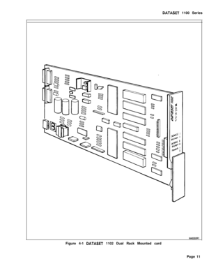 Page 228DATASET 1100 Series
KA0332RlFigure 4-1 
DATASET 1102 Dual Rack Mounted card
Page 11 