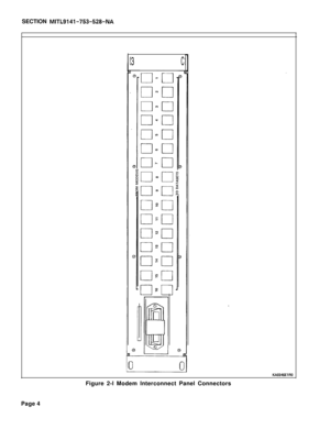 Page 296SECTION MITL9141-753-528-NA
3C
KA0346ElROFigure 2-l Modem Interconnect Panel Connectors
Page 4 