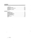 Page 5CONTENTS 
Data Dump ....................................... 4-21 
Setting Time and Date ............................... 4-22 
System Status and Identification ........................ 4-24 
Trunk Status ....................................... 4-26 
Trunk Emergency Release ............................. 4-27 
Wake-up ......................................... 4-28 
REFERENCE 
Introduction . ........................................ 5-l 
Telephone Directory .................................. 5-2 
Abbreviated...