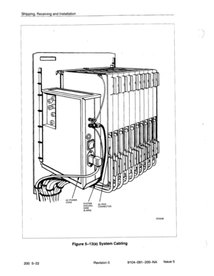 Page 461Shipping, Receiving and Installation 
r . 
‘i 
. 
. . ..- (6 AWG) 
200 5-22 
Figure 5-13(a) System Cabling 
Revision 0 9104-091-200-NA Issue 5  