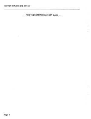 Page 286SECTION MITL8350-048-l OO-NA 
--- THIS PAGE INTENTIONALLY LEFT BLANK --- 
Page ii  