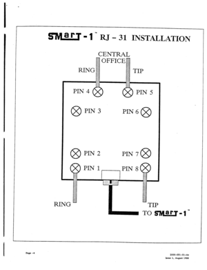 Page 445- 1 n RJ - 31 INSTALLATION 
CENTRAL 
Page -4 
ZDOO-OOl-Ol-AC 
Issue 1, August 1986  