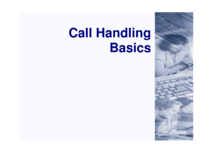 Page 17Call Handling
Basics 
