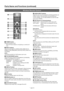 Page 14English-10
1  POWER button
Switches the power on/off. 
*  When the Power indicator is not glowing, no controls will work.
2  INPUT buttons
Select the input signal from [RGB1] (HDMI), [RGB2] (DVI-D),  
[RGB3] (D-SUB), [RGB4] (BNC), [DVD/HD] (YPbPr), [VIDEO ], 
and [VIDEO].  
NOTE: 
The [CAT5] and [DISPL AY PORT] buttons don’t work.
3  PICTURE MODE button
Selects the picture mode from [HIGHBRIGHT], [STANDARD],  
[sRGB], and [CINEMA]. See page 26.
  HIGHBRIGHT:  The brightness is maximized.
  STANDARD:...